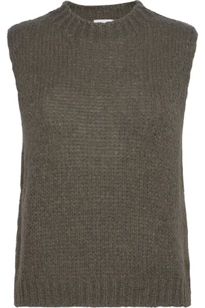 Noella Kala Knit Vest Vests Knitted Vests Khaki Green