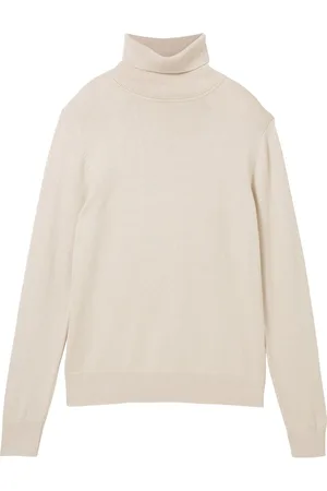 TOM TAILOR Knit Basic Turtleneck Tops Knitwear Turtleneck Beige