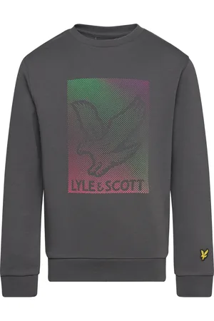 Lyle & Scott Dotted Eagle Graphic Sweatshirt Tops Sweatshirts & Hoodies Sweatshirts Grey