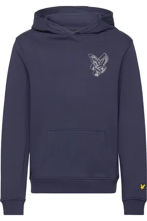 Lyle & Scott 3D Eagle Graphic Hoodie Tops Sweatshirts & Hoodies Hoodies Navy
