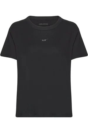 Zadig & Voltaire Marta Pcl Wings Strass Tops T-shirts & Tops Short-sleeved Black