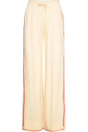 STINE GOYA Sgemi, 2066 Dry Viscose Bottoms Trousers Wide Leg Cream