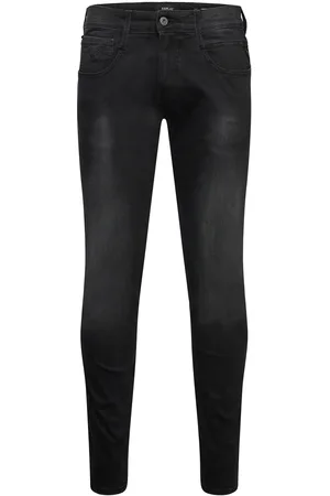 Replay Anbass Trousers Slim C-Stretch Bottoms Jeans Slim Black