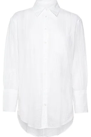 GANT Rel Seersucker Stripe Shirt Tops Shirts Long-sleeved White