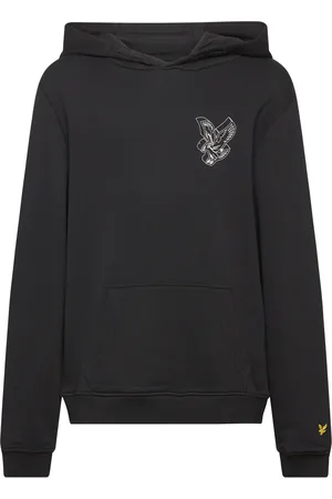 Lyle & Scott 3D Eagle Graphic Hoodie Tops Sweatshirts & Hoodies Hoodies Black