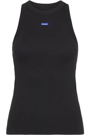 Hugo Blue Easy Tank_B Tops T-shirts & Tops Sleeveless Black