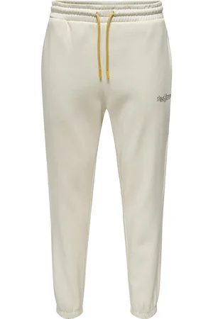 Only & Sons Onsriley Reg Sweat Pants Vd Bottoms Sweatpants Cream
