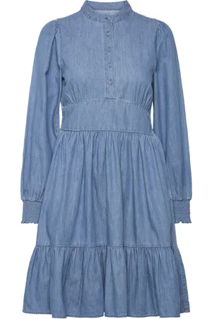 Norr Rosa Miluna Dress Knælang Kjole Blue