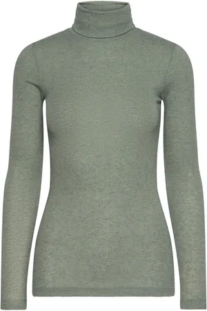 Bruuns Bazaar Angelabb Roll Neck Tops T-shirts & Tops Long-sleeved Green