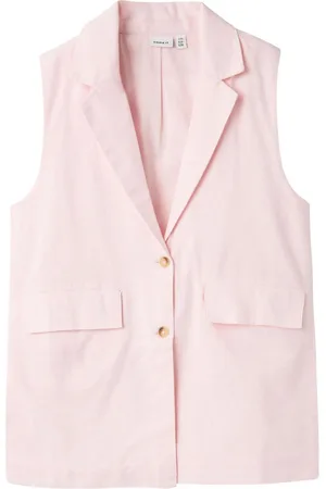 NAME IT Nkffalinnen Waistcoat Tops Vests Pink