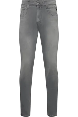Replay Anbass Trousers Slim C-Stretch Bottoms Jeans Slim Grey