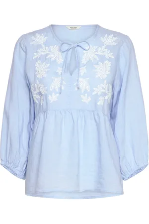 Part Two Gwendinapw Bl Tops Blouses Long-sleeved Blue