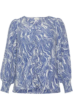 Kaffe Kcalona Blouse Tops Blouses Long-sleeved Blue