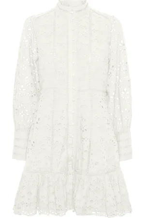 Y.A.S Alessia Ls Dress S. Noos Kort Kjole White