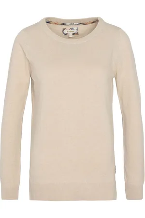 Barbour Pendle Crew Kn Tops Knitwear Jumpers Beige