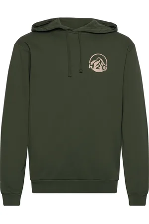 H2O Lolland Sweat Hoodie Tops Sweatshirts & Hoodies Hoodies Khaki Green