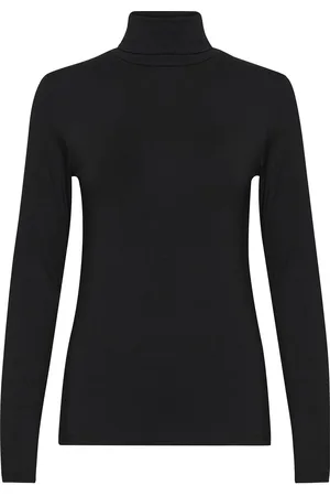 My Essential Wardrobe Vistamw Rollneck Tops Knitwear Turtleneck Black