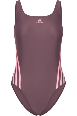 adidas Adidas 3 Stripes Swimsuit Sport Women Sport Clothing Sport Swimwear Sport Swimsuits Purple