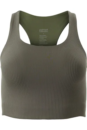 GIRLFRIEND COLLECTIVE Rib Paloma Bra Lingerie Bras & Tops Sports Bras - All Green