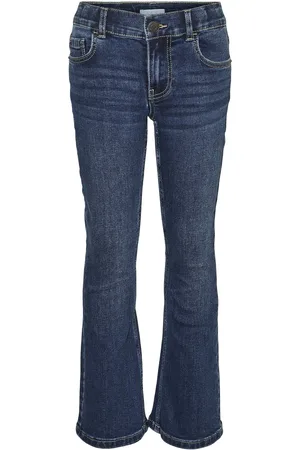 VERO MODA Vmriver Hr Flared J Vi3448 Girl Ga Noos Bottoms Jeans Regular Jeans Blue