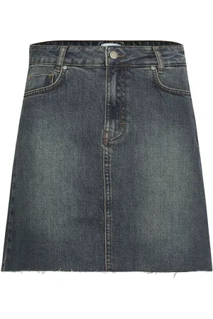 My Essential Wardrobe Dangomw 139 Skirt Knælang Nederdel Blue
