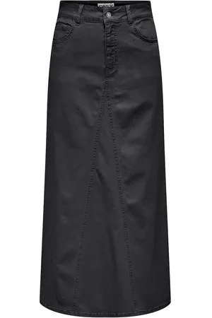 ONLY Onllola Hw Long Loose Skirt Cc Pnt Lang Nederdel Black