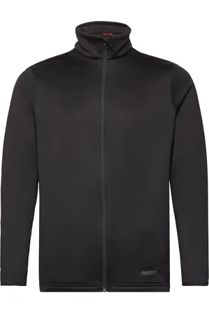 MUSTO Ess Full Zip Sweat Sport Sweatshirts & Hoodies Fleeces & Midlayers Black