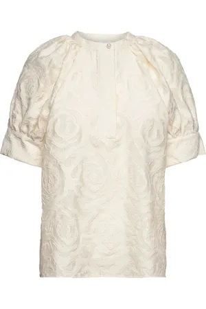 DAY Birger et Mikkelsen Venice - Abstract Texture Tops Blouses Long-sleeved Cream