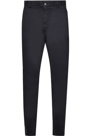 Morris Jeffrey Brushed Chino Designers Trousers Chinos Navy
