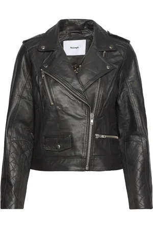 Numph Nuzandras Leather Jacket-Noos Læderjakke Skindjakke Black