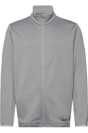 MUSTO Ess Full Zip Sweat Sport Sweatshirts & Hoodies Fleeces & Midlayers Grey