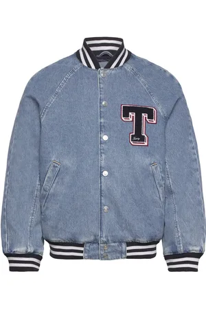 Tommy Hilfiger Letterman Denim Jacket Ch7011 Jakke Denimjakke Blue
