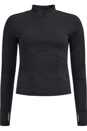 Rethinkit Half Zip - True To Body Tops Sweatshirts & Hoodies Sweatshirts Black