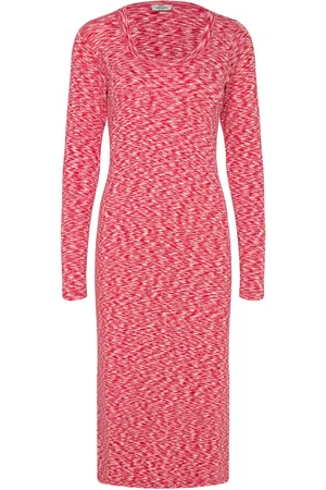 Mads Norgaard 2X2 Cotton Space Bubi Dress Knælang Kjole Red