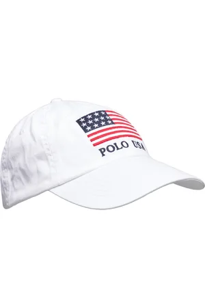 Ralph Lauren Flag Chino Ball Cap Accessories Headwear Caps White