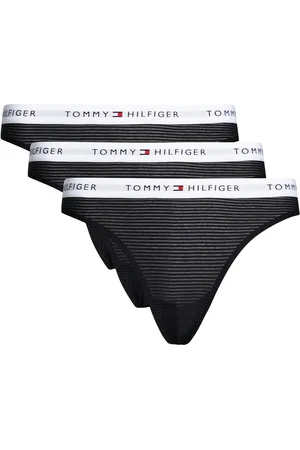 Tommy Hilfiger 3 Pack Mesh Thong G-streng Undertøj Black
