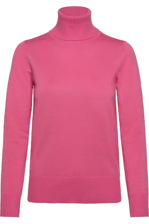 Saint Tropez J2046, Milasz Rollneck Pullover Tops Knitwear Turtleneck Pink