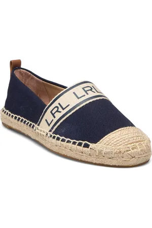 Ralph Lauren Caylee Iii Canvas Espadrille Espadrillos Flade Sandal Blue