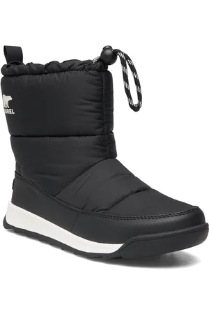 sorel Youth Whitney Ii Plus Puffy Wp Sport Winter Boots Winterboots Pull On Black