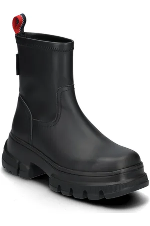 Tommy Hilfiger Tjw Chunky Chelsea Boot Mix Mat Shoes Boots Ankle Boots Ankle Boots Flat Heel Black
