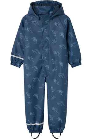 NAME IT Nmmdry10 Rain Suit W Fleece Fo Outerwear Coveralls Rainwear Coveralls Navy
