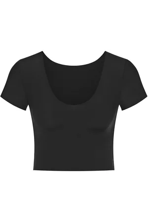 Sloggi Zero Feel 2.0 Crop Top Tops Crop Tops Short-sleeved Crop Tops Black