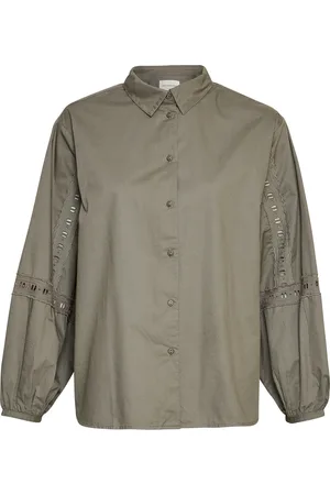 MSCH Mschjeovana Petronia Shirt Tops Shirts Long-sleeved Khaki Green