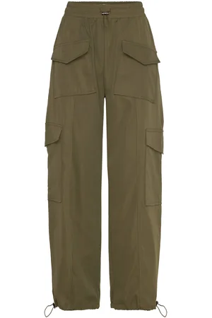 Freequent Fqtargo-Pants Bottoms Trousers Cargo Pants Khaki Green