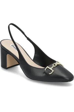 Dune Detailed Shoes Sling Backs Heeled Slingbacks Black