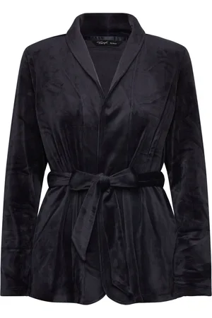 Triumph Sensual Velour Robe Top Morgenkåbe Black