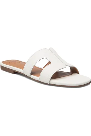 Dune Loopey Flade Sandaler White