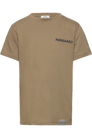 Mads Norgaard Printed Tee Thorlino Tee Tops T-Kortærmet Skjorte Brown