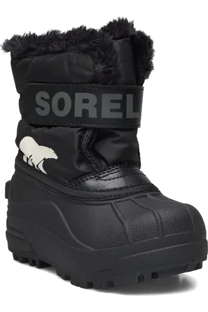 sorel Childrens Snow Commander Boot Sport Winter Boots Winter Boots W. Velcro Black