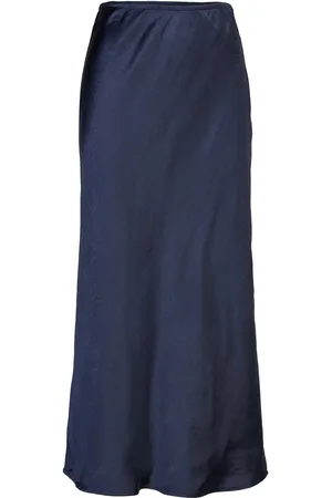 Coster Copenhagen Cc Heart Skyler Mid-Length Skirt Knælang Nederdel Navy